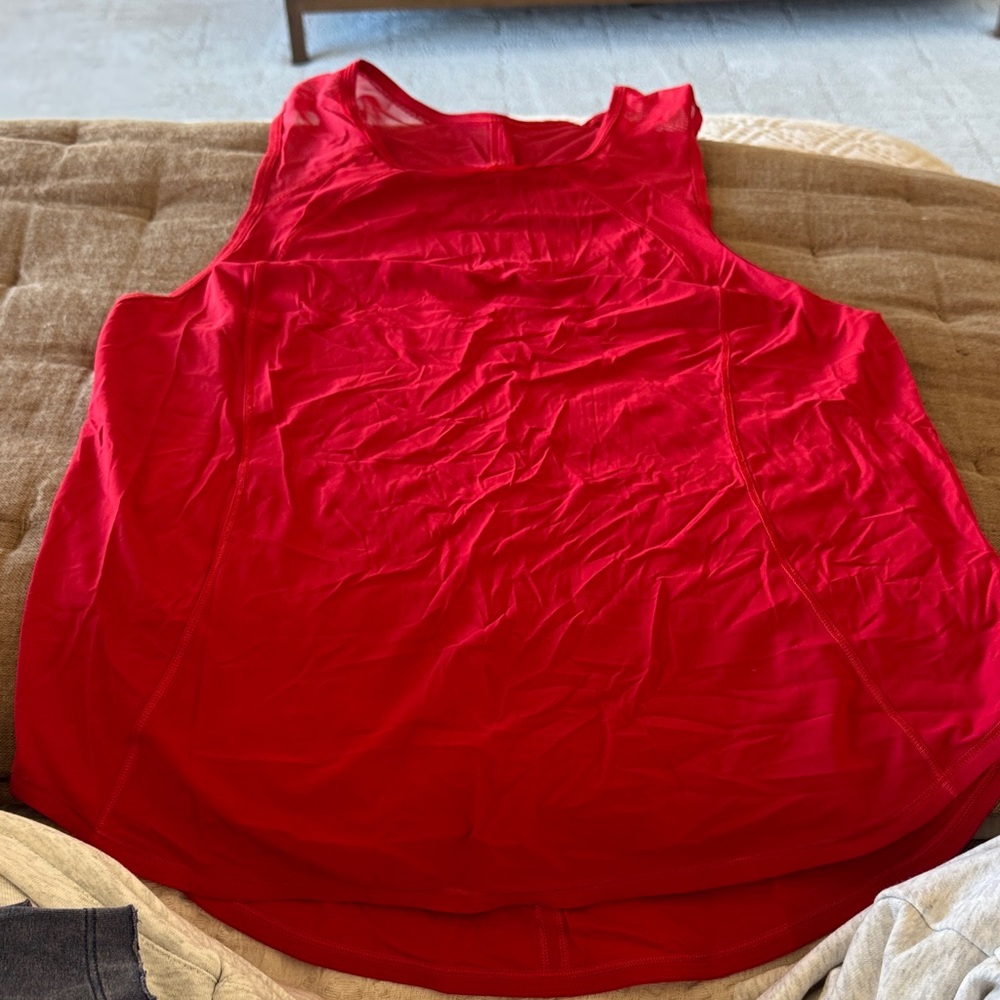 LULULEMON Women's Red Sleeveless Tank Top